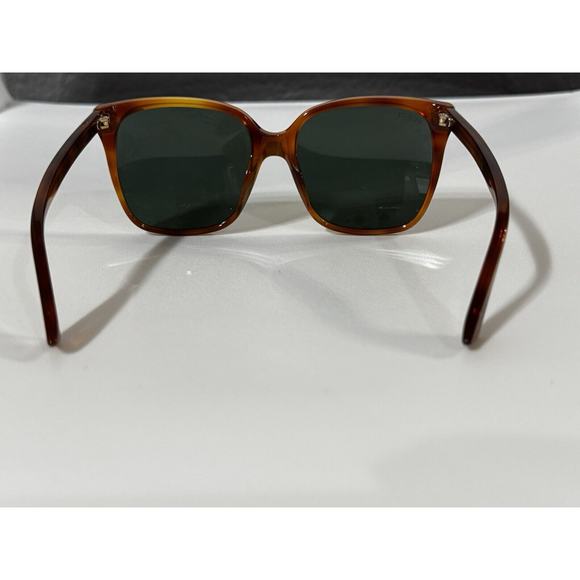 GUCCI GG0022S-002 Women's Cateye Sunglasses Havana Tortoise Gold Logo/Green 57mm - Picture 11 of 15